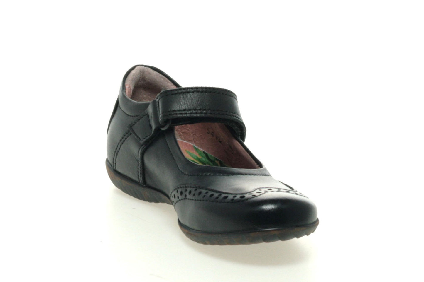Expo 3 Black Leather Mary-Jane Girls School Shoe