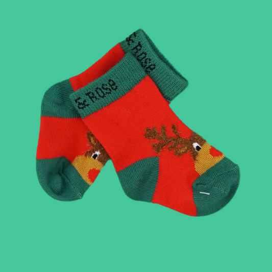 Festive Reindeer Socks