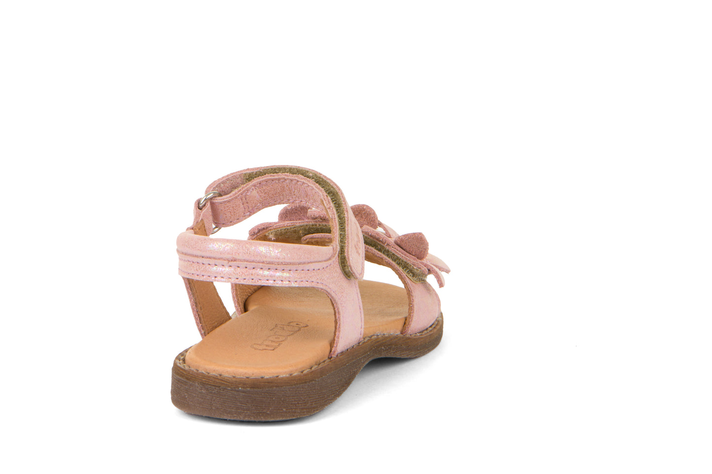 Pink Shine Leather Flower Sandal