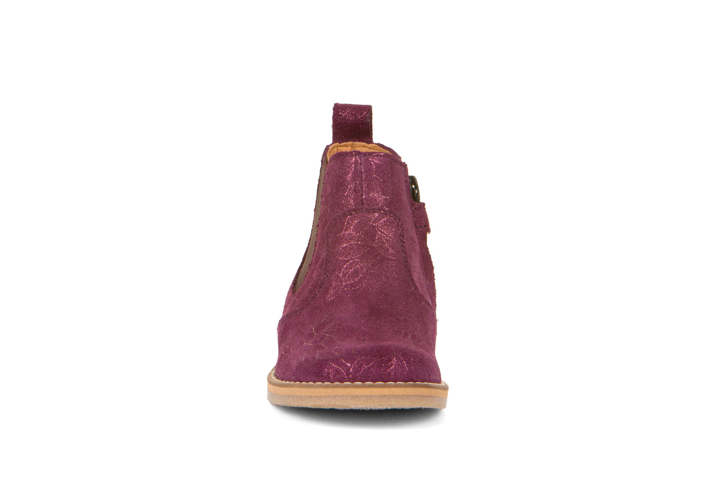 Chelys Low Chelsea Boot in Grape Wine Nubuk Leather