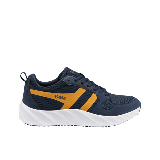 Lansen Lace-up Trainer in Navy/Deep Sun