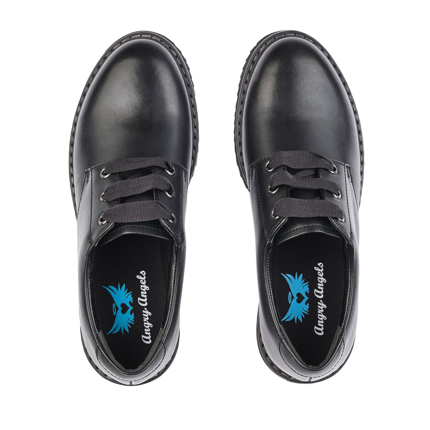 Impact Black Leather Lace-up Girl's or Boy's School Shoe