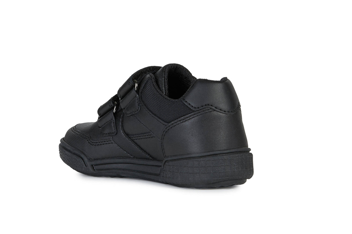 Poseido Black Leather Boys School Shoe
