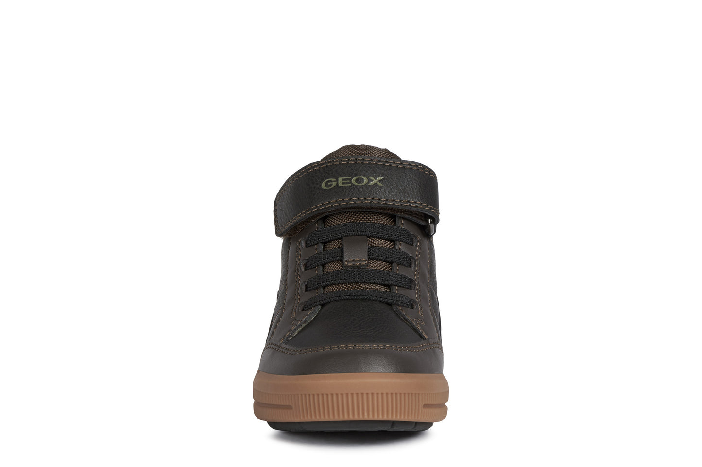 Arzach High-Top Leather Sneaker in Brown/Navy