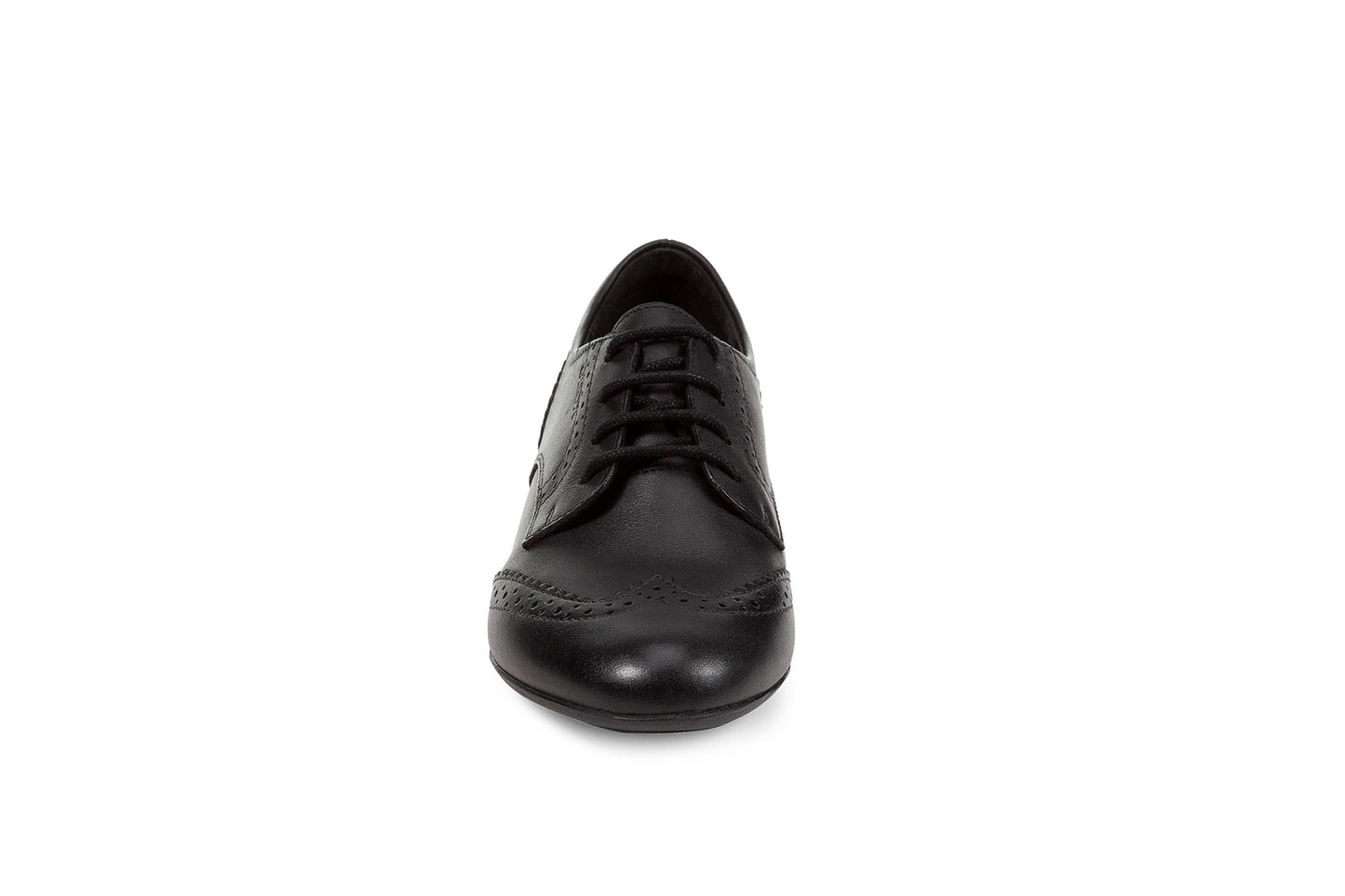 Plie Black Leather Lace-up Brogue Girl's School Shoe