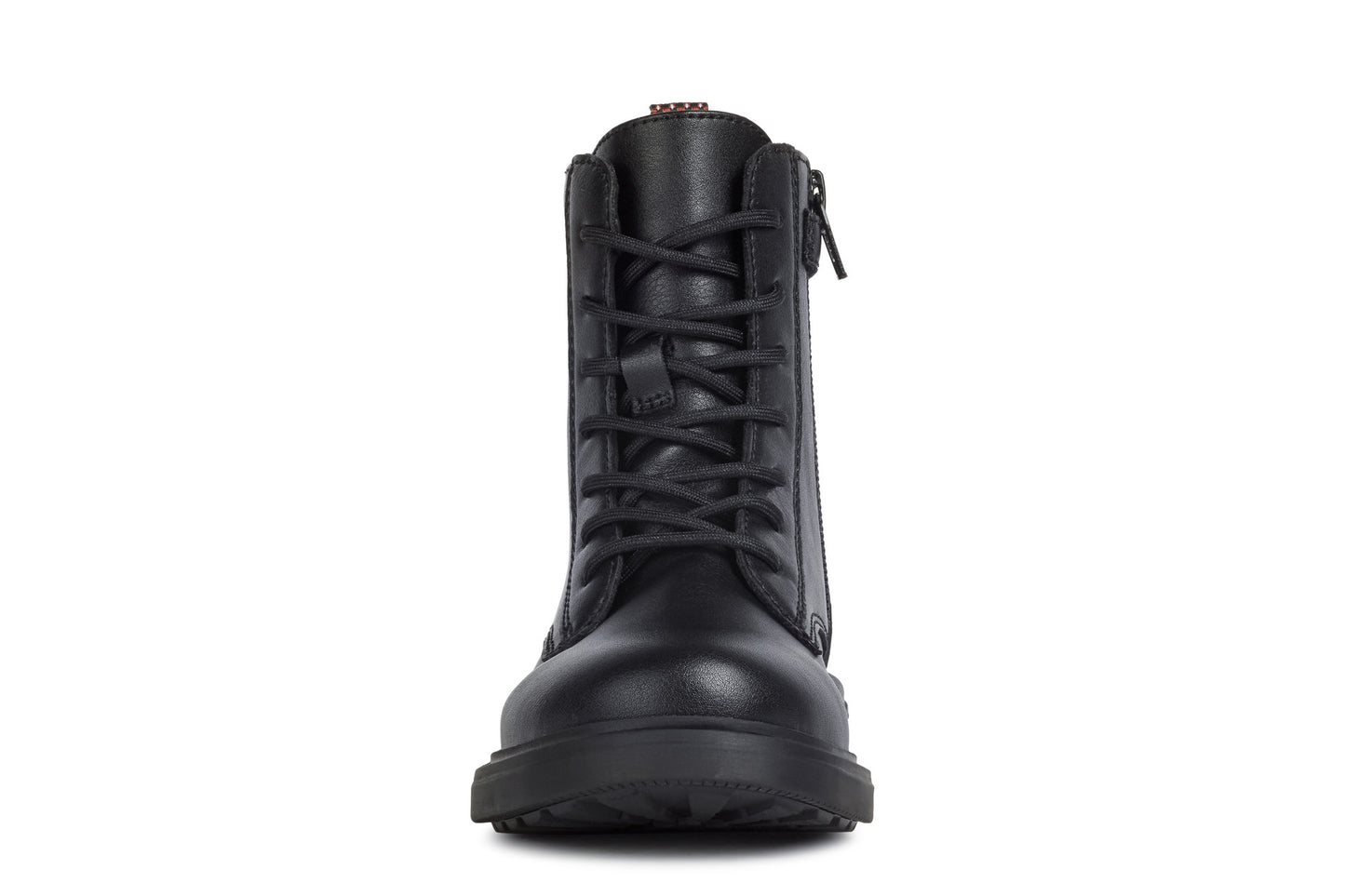 Eclair Black Lace-Up And Zipped Boot