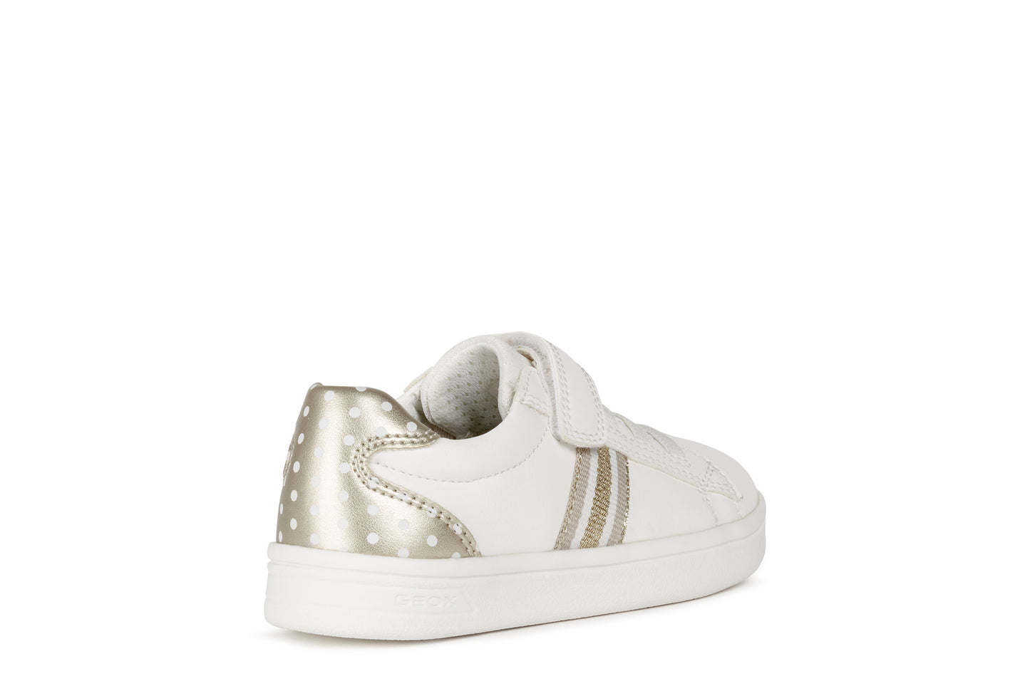 DJ Rock Girl's Sneaker in White/Gold