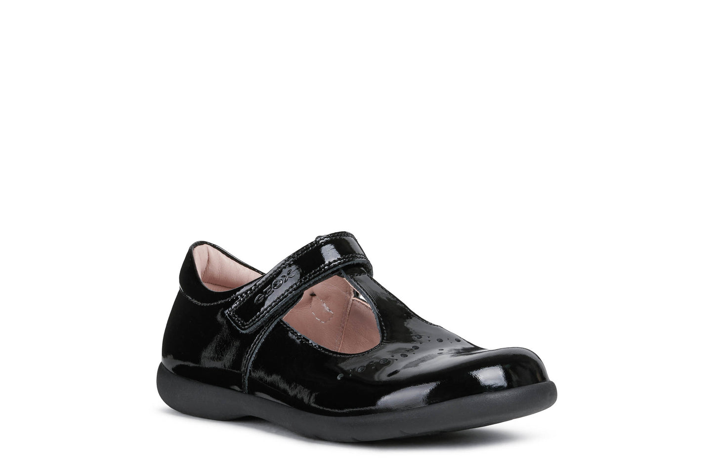 Naimara Black Patent T-Bar Girl's School Shoe