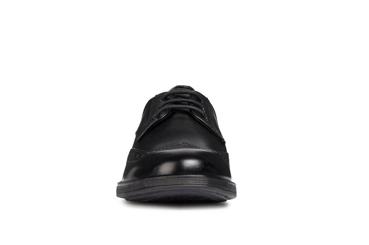 Agata Lace Up Black Leather Girls School Shoe