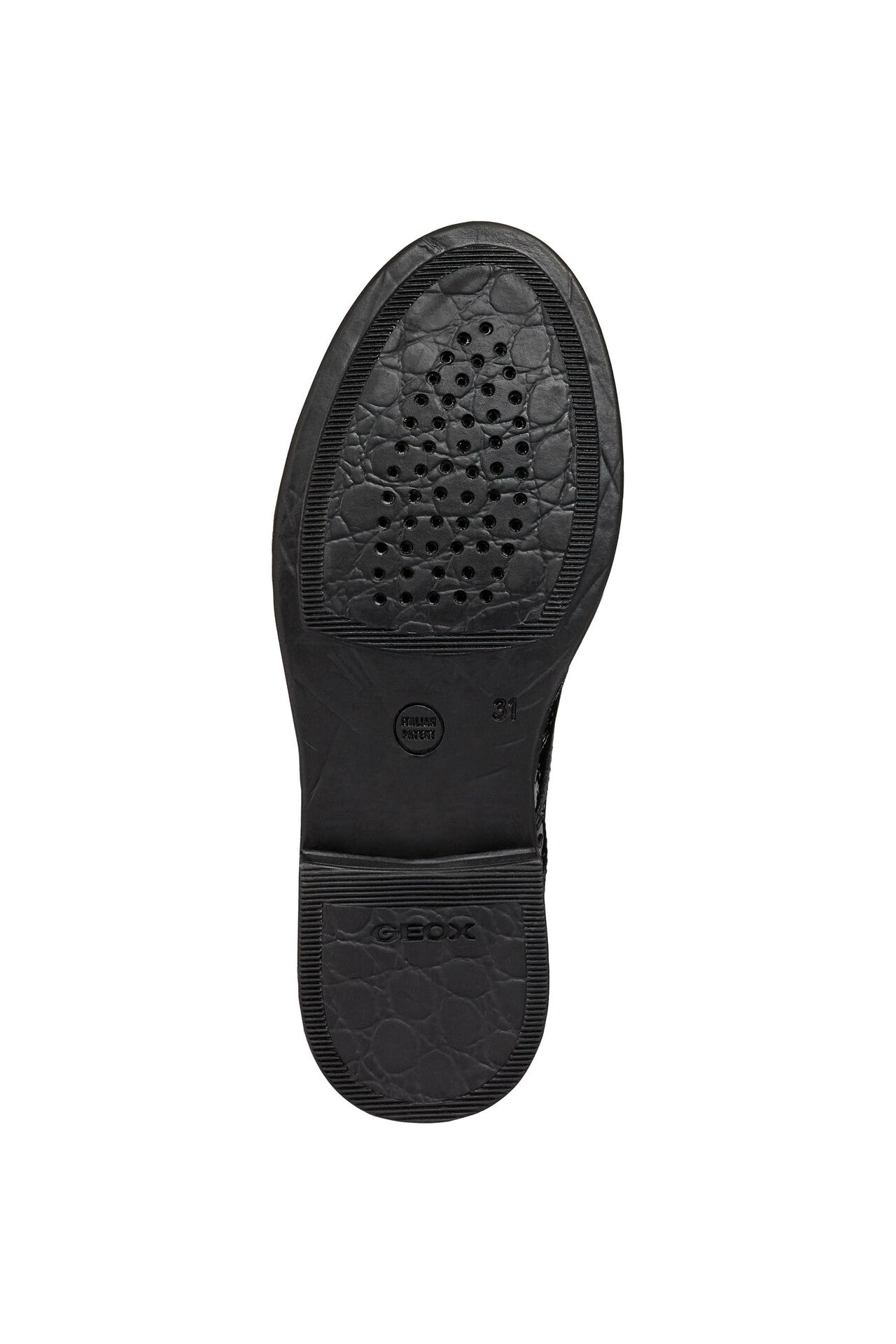 Agata Lace Up Black Patent Leather Girls School Shoe