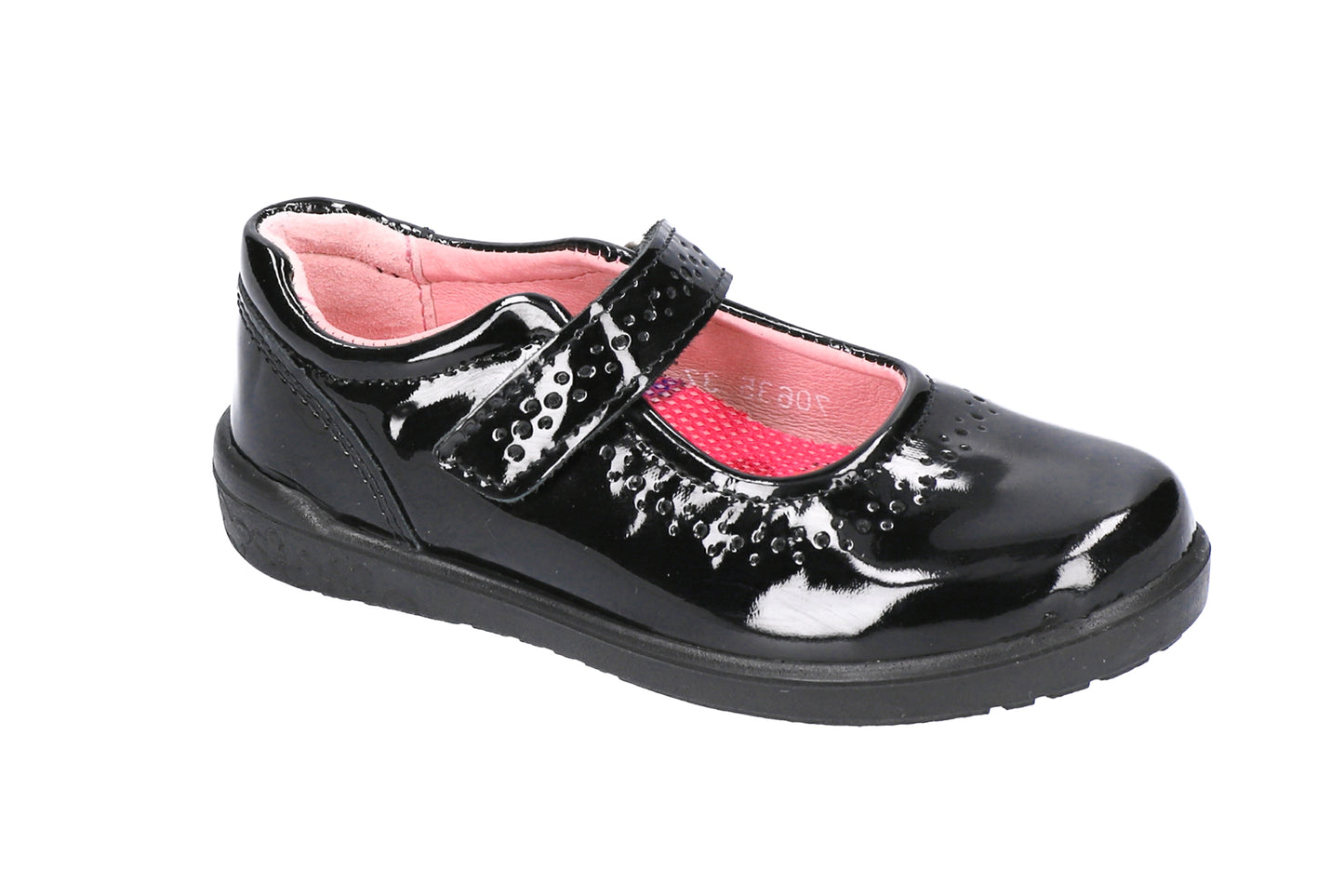 Lillia Black Patent Leather Girls School Shoe