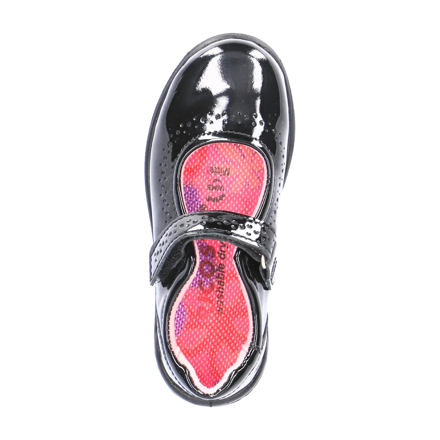 Lillia Black Patent Leather Girls School Shoe