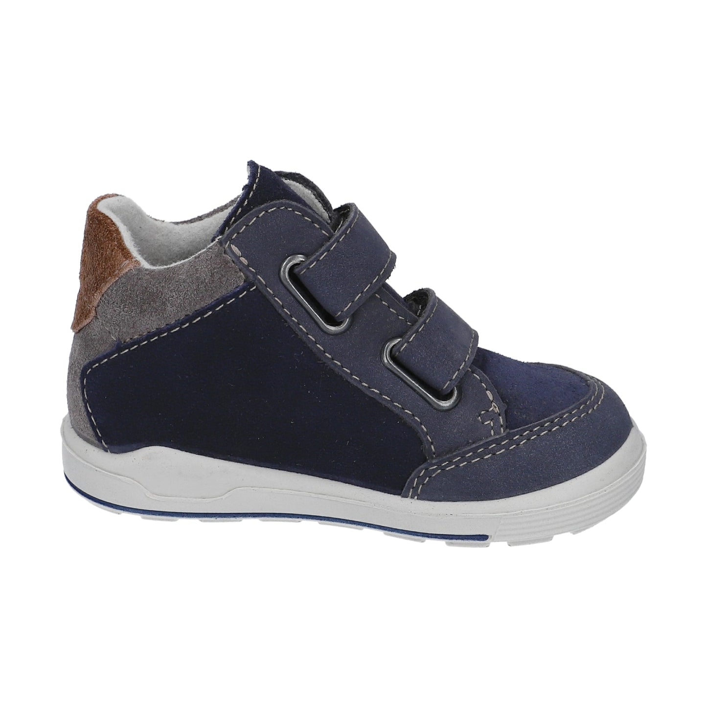 Kimi Waterproof Boot in Navy and Brown Leather