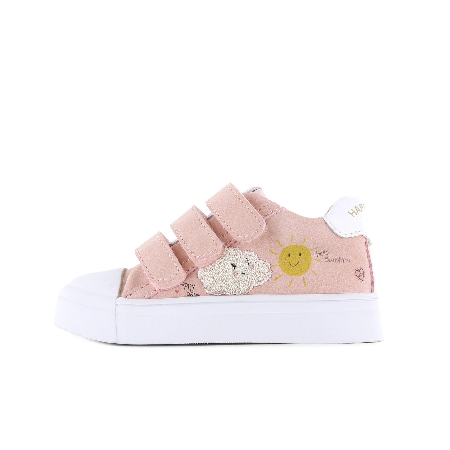 Pink Leather Riptape Sneaker Style Casual Shoe