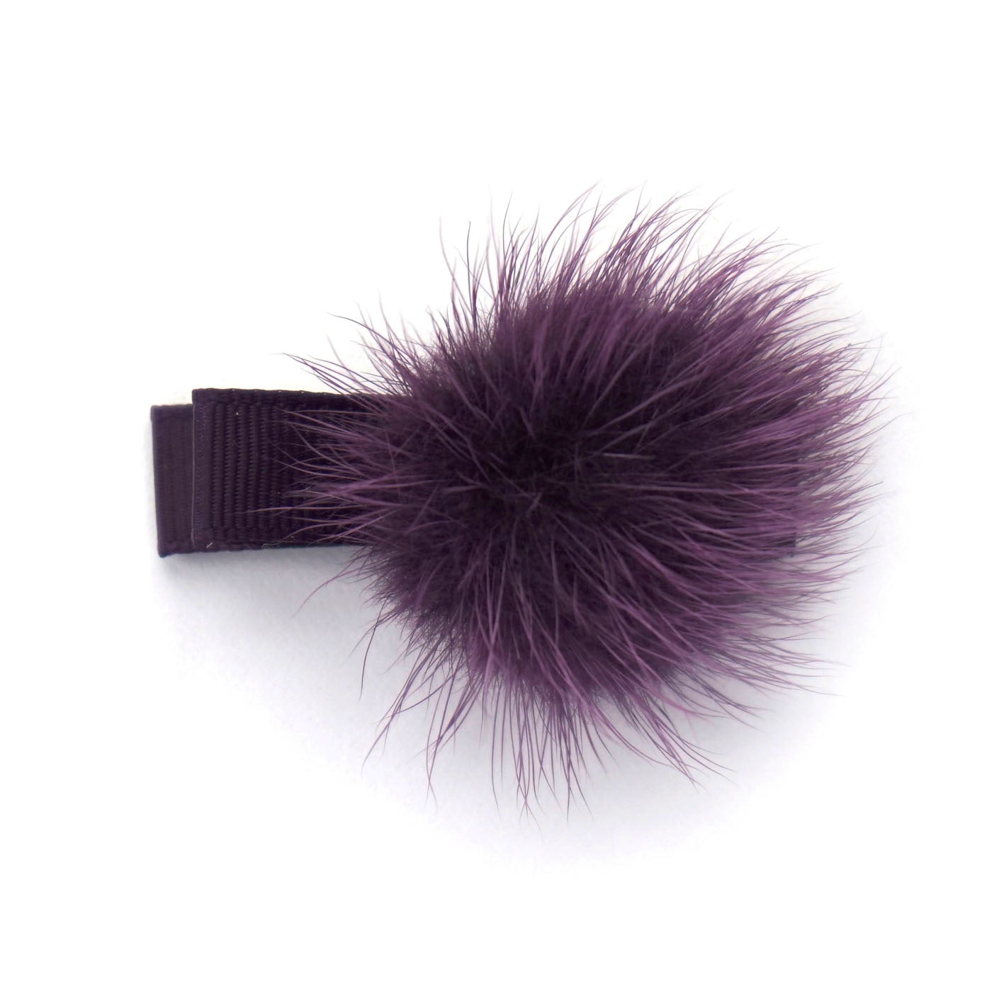 Small Pom Pom Hair Clip