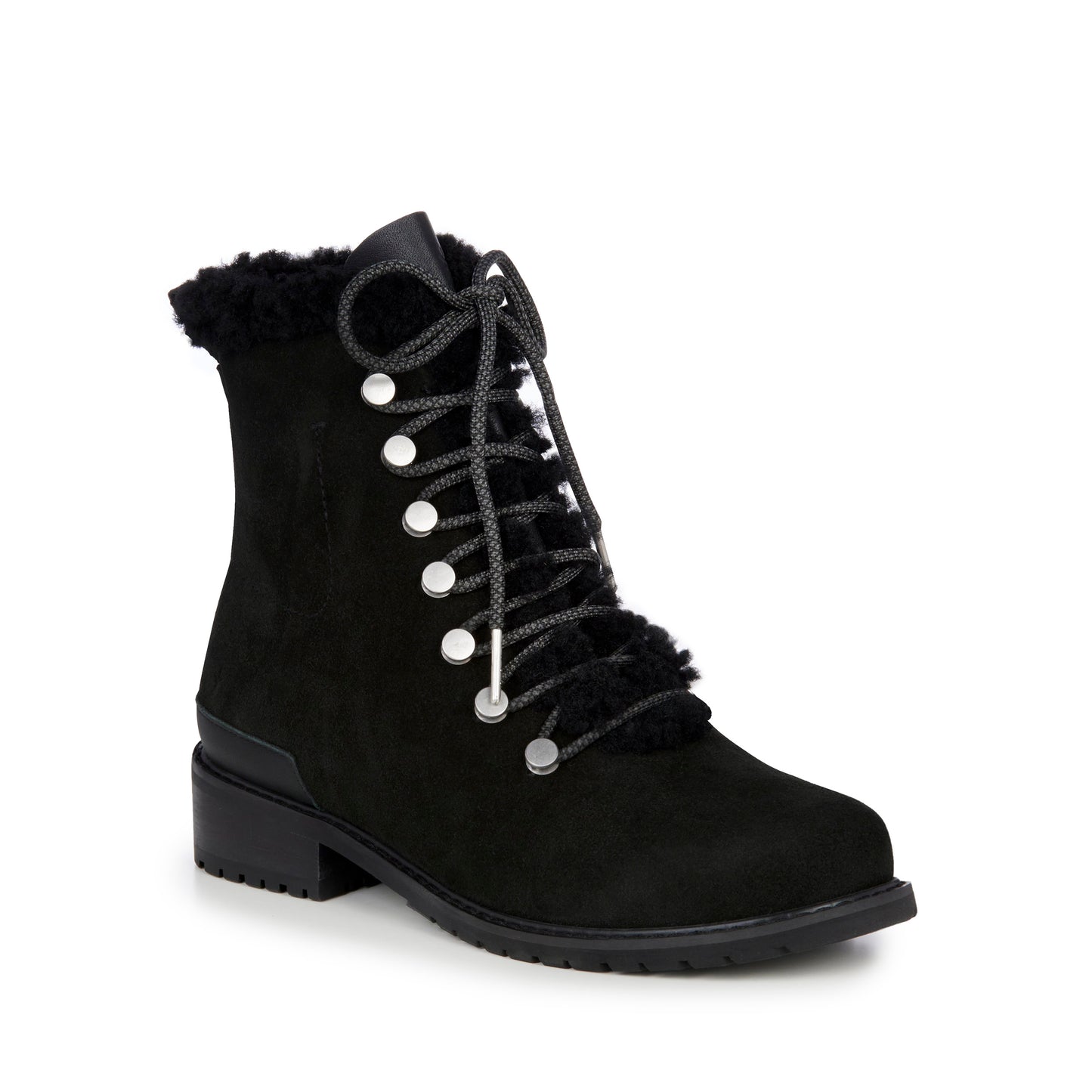 Billington Waterproof Leather Merino Lined Lace Up Boot in Black