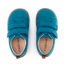 Tree House Blue Leather First Walking Shoe